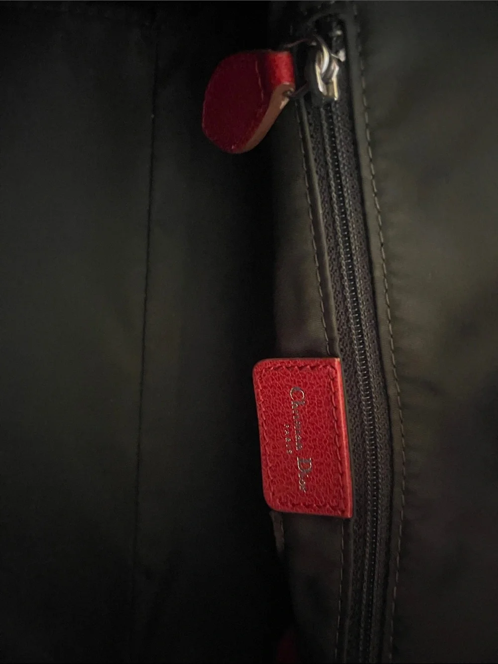 Vintage Dior Monogram Satchel with Red, Yellow & Green Trim